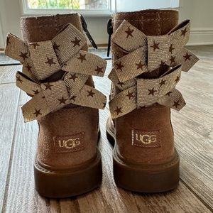 Toddler girl leather UGG boots